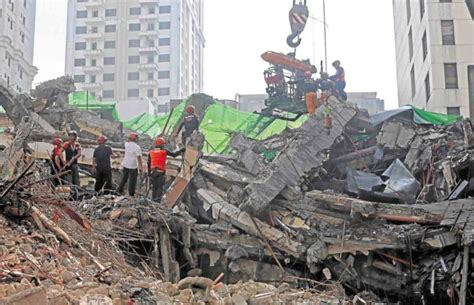 Order issued to stop demolition work on collapsed Sogo hotel in .